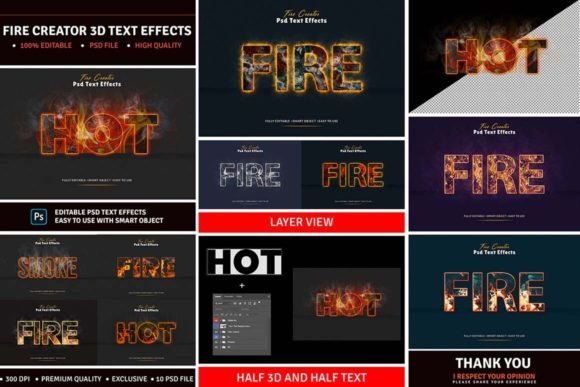 Download Editable Fire Text Effects - Premium Resources