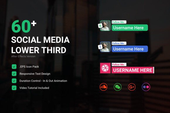 Download Social Media Lower Third | After Effects - Premium Resources